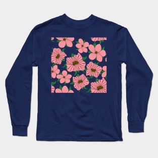 Hand drawn artistic cute flowers Long Sleeve T-Shirt